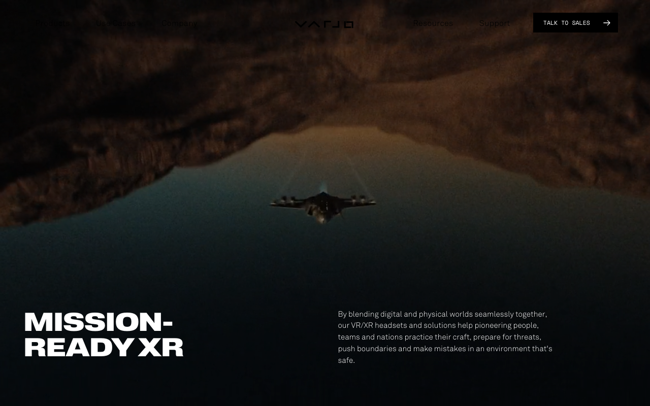 Varjo Technologies homepage