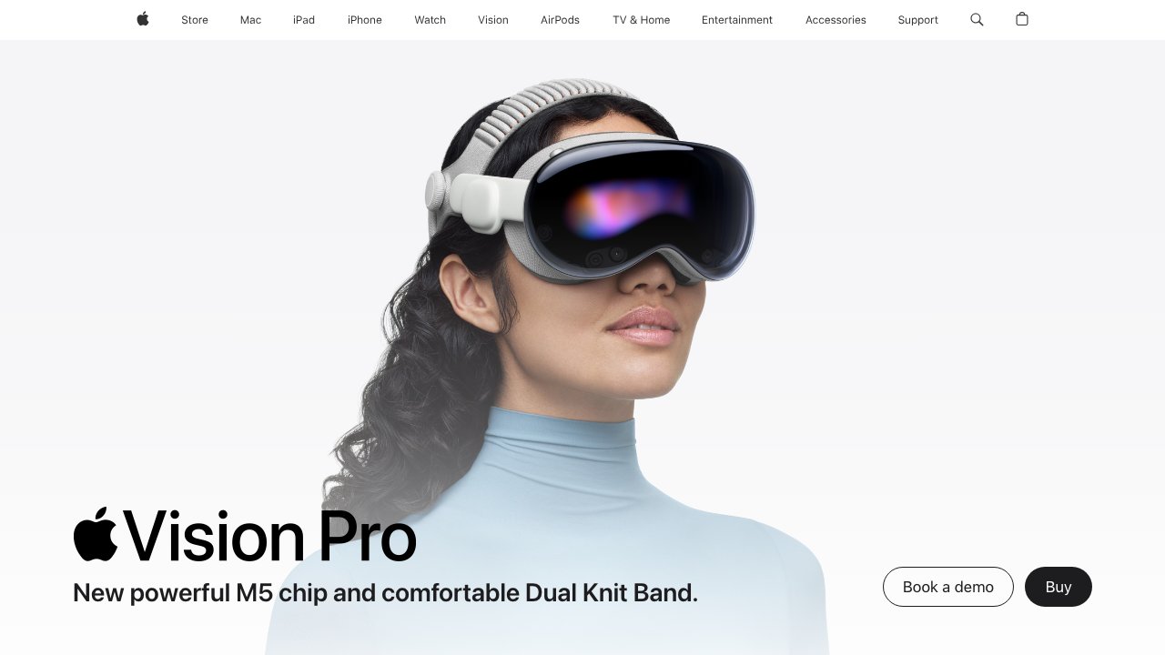 Cree indigenous storytelling app showing an immersive natural landscape on Apple Vision Pro
