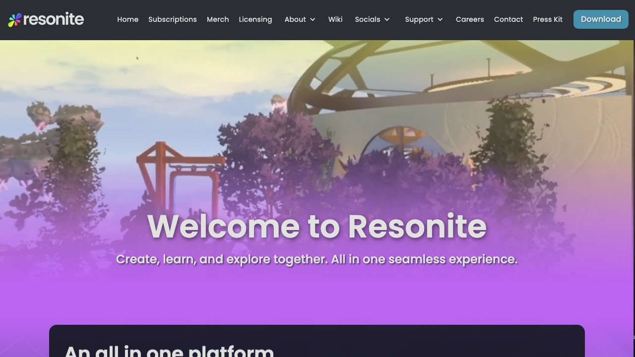 Resonite social VR creative platform