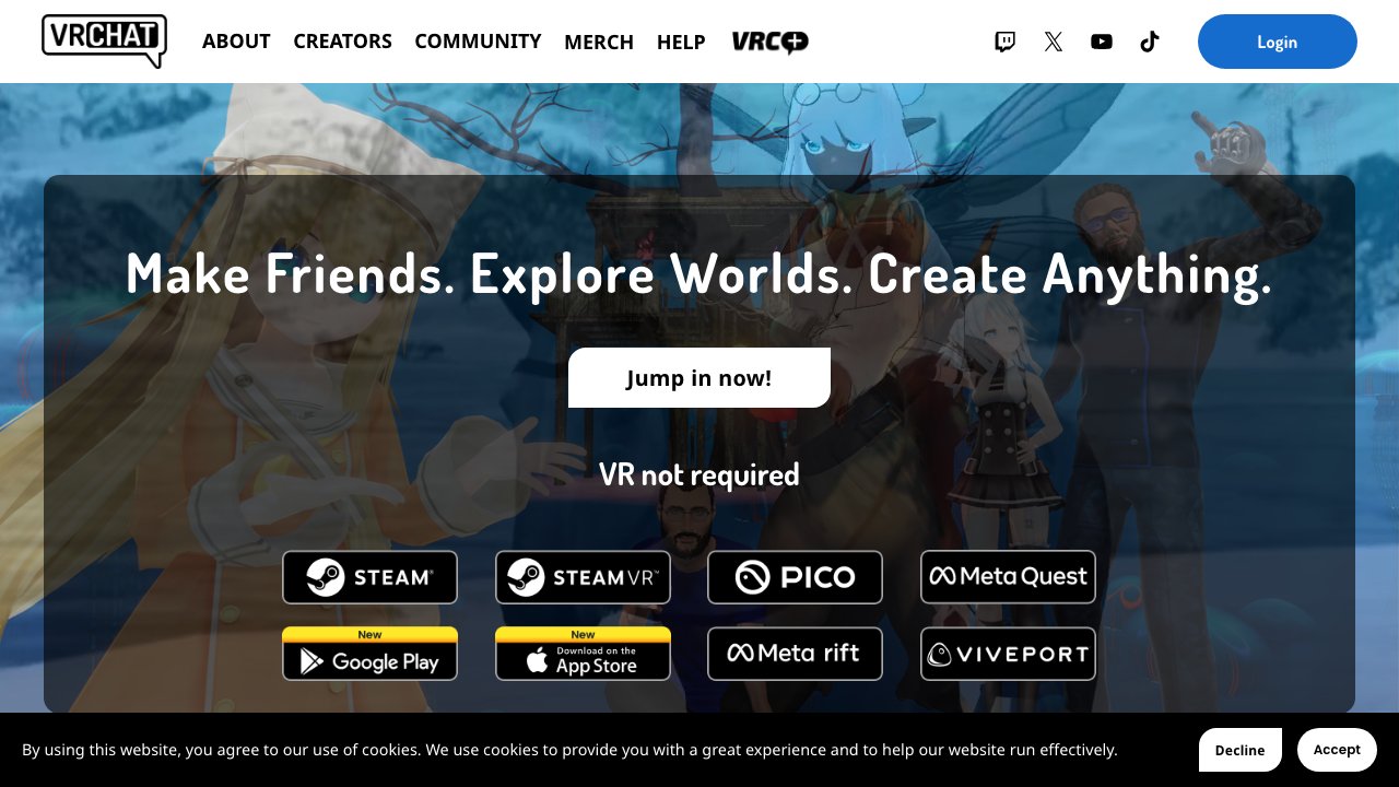 VRChat social worlds